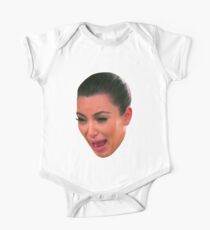 Crying Kim Kardashian Short Sleeve Baby One-Piece