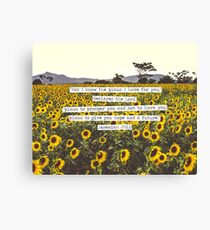 Jeremiah Sunflowers Canvas Print