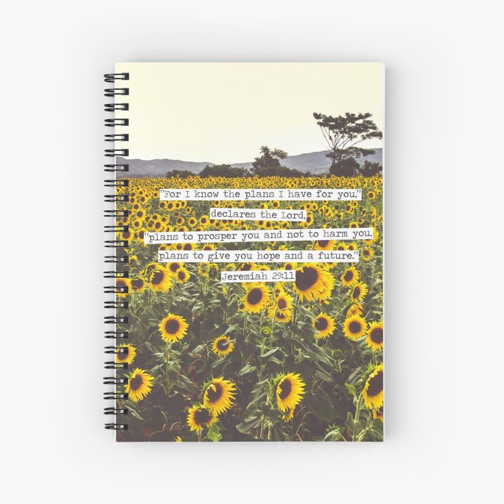 Jeremiah Sunflowers Spiral Notebook