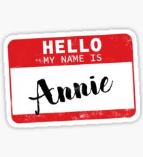 Hallo mein Name ist Annie Name Tag Sticker