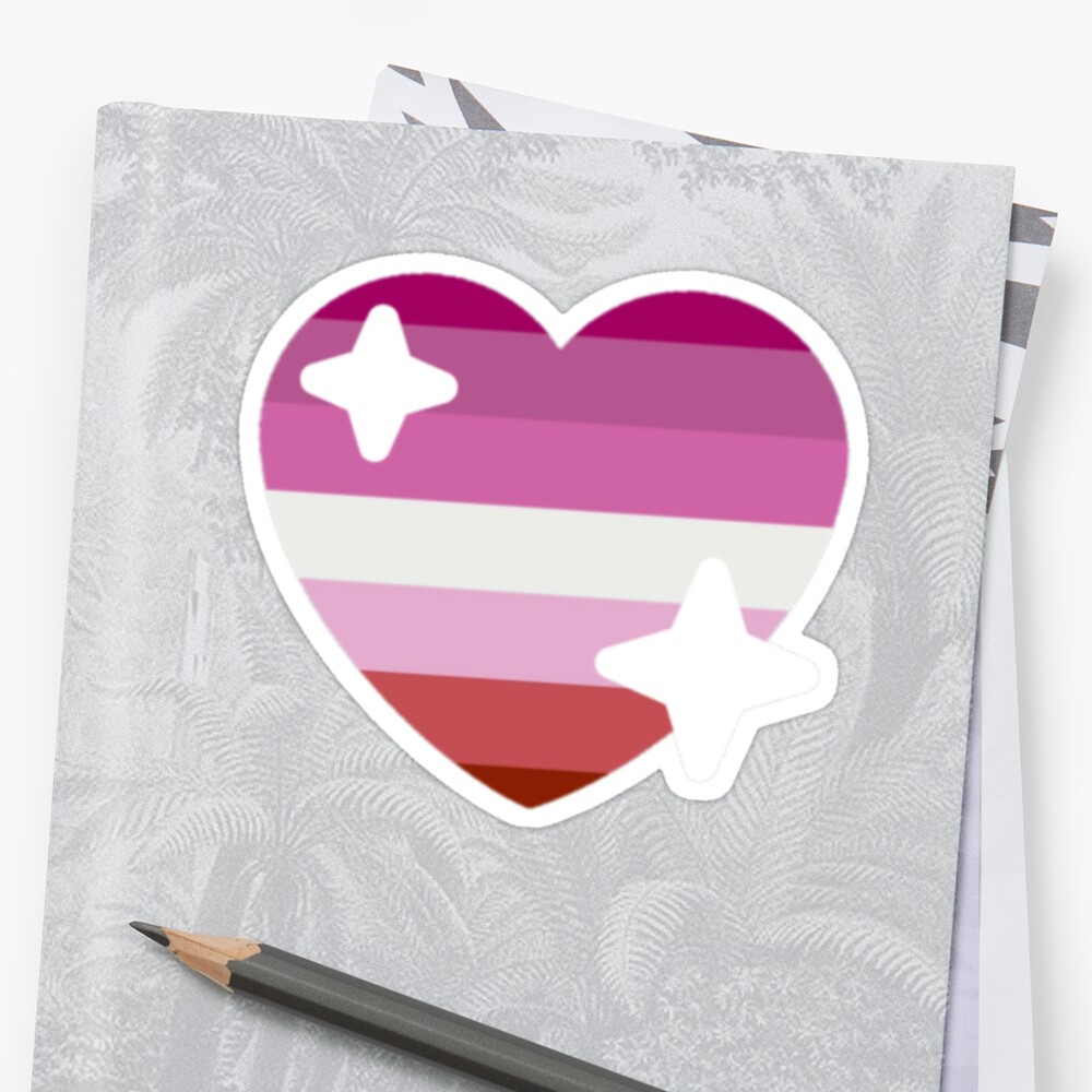 Lesbian Pride Flag Sparkle Heart Emoji Sticker By Imaginator24 Redbubble 1735