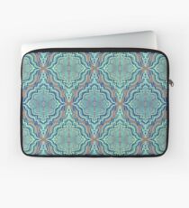 Marker Moroccan in Aqua, Cobalt Blue, Taupe & Teal Laptop Sleeve