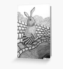 267 - BUNNY - DAVE EDWARDS - INK - 2018 Greeting Card