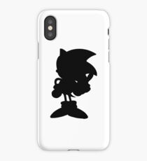Classic Sonic Silhouette - Black iPhone Case