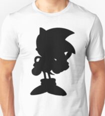 Classic Sonic Silhouette - Black Unisex T-Shirt