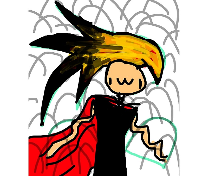 A Terrible Drawing Of A Generic Anime Character By Tdpmerch Redbubble