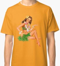 Vintage Hawaiian Hula Girl Classic T-Shirt