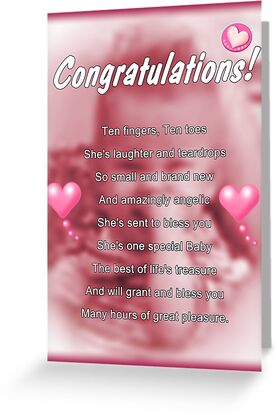 congratulations for the new baby girl