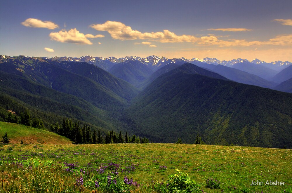 Olympic mountains in washington