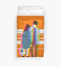 Orange Against The Blue Duvet Cover
