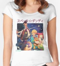 Space Dandy Group Pose Women's Fitted Scoop T-Shirt