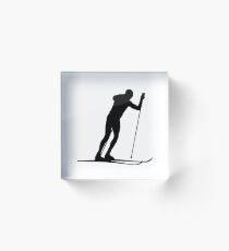 Cross country ski Acrylic Block