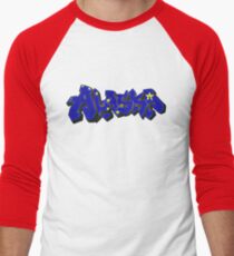 Alaska Flag Graffiti (Graffiti Muscle) Men's Baseball ¾ T-Shirt