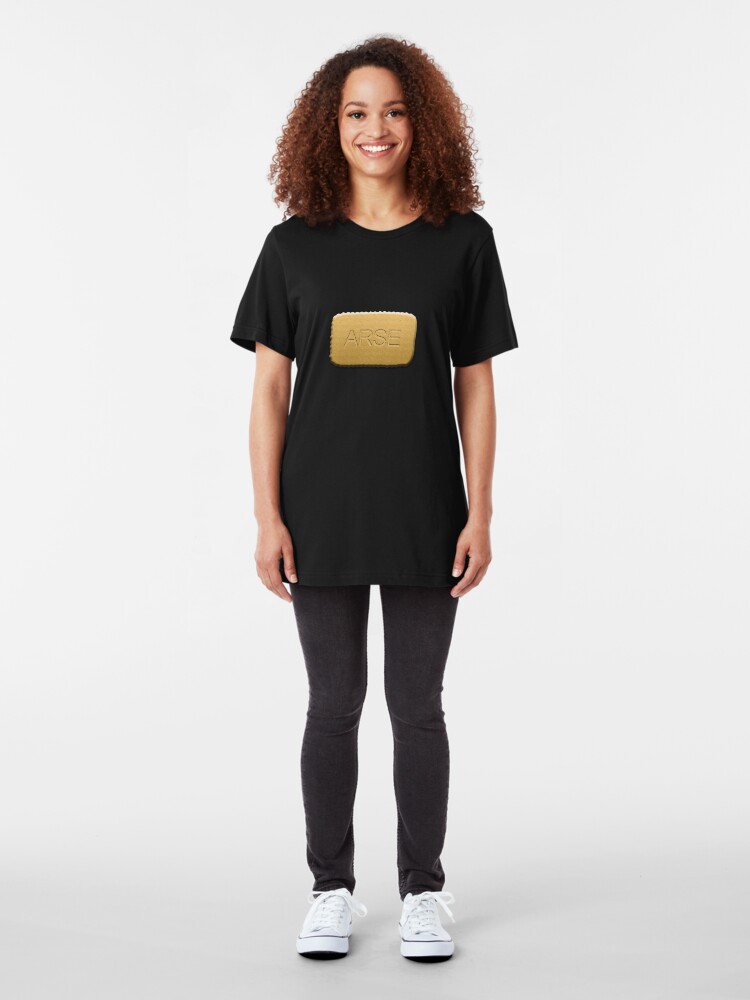 Alternate view of Arse biscuits!! Slim Fit T-Shirt