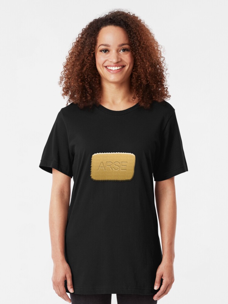 Alternate view of Arse biscuits!! Slim Fit T-Shirt