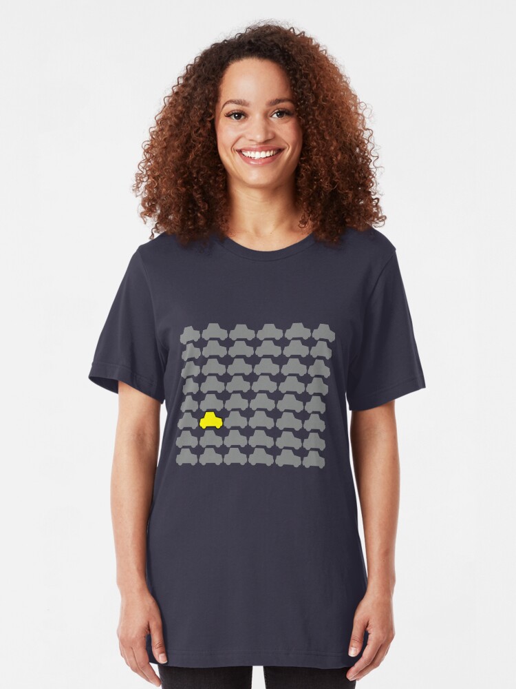 Alternate view of You're Always Playing Yellow Car... Slim Fit T-Shirt