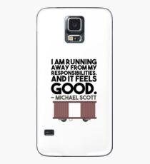 I AM RUNNING AWAY FROM MY RESPONSIBILITIES. AND IT FEELS GOOD. - MICHAEL SCOTT Case/Skin for Samsung Galaxy