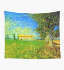 Farmhouse in a Wheat Field van Gogh 1888, Fine Art, Wall Tapestry