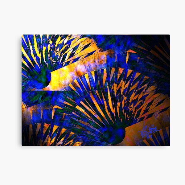 Fans of Blue and Copper Canvas Print