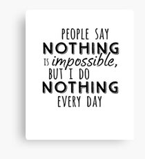 Winnie the Pooh: I Do Nothing Every Day Canvas Print