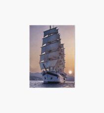 Royal Clipper at dusk Art Board