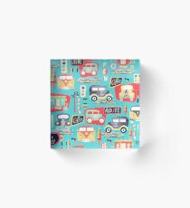 Travel Back in Time - Sky Blue Acrylic Block