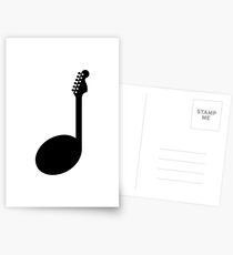 Gitarre Hinweis Postkarten