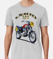Das Steve McQueen ISDT Motorrad 1964 Männer Premium T-Shirts