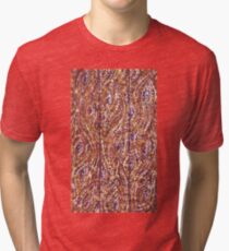 Wood Planks Pointillism by Kristie Hubler Tri-blend T-Shirt