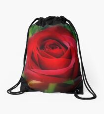 Single Rose Drawstring Bag