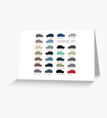Austin Mini classic - 60's original car colours Greeting Card