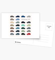 Austin Mini classic - 60's original car colours Postcards
