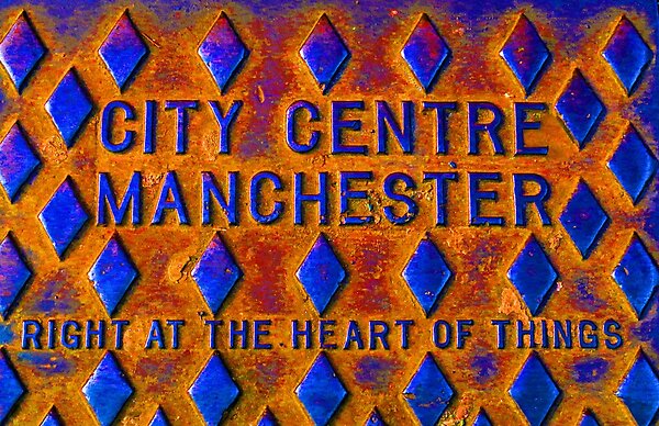 City centre Manchester, Right at the heart of things vivid coloured grid