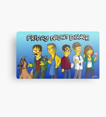 Friday Night Dinner Caricatures! Metal Print