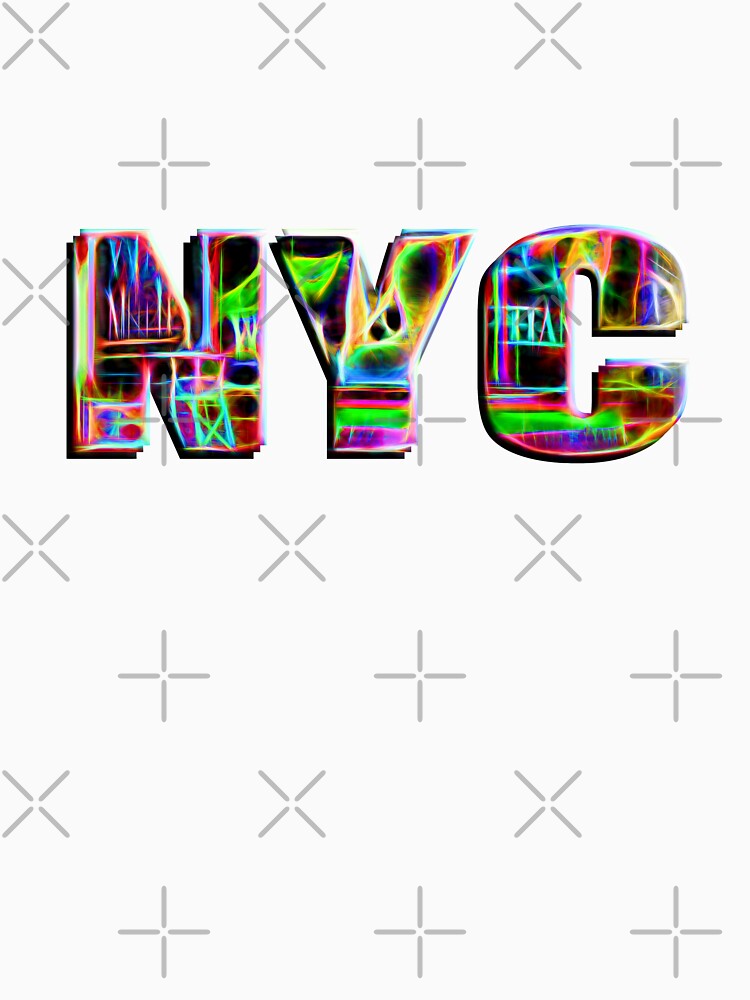 NYC (neon glow type on white) by RayW