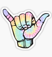 Tie Dye Hang Loose Sticker