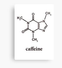 Lienzo metálico Molécula de cafeína
