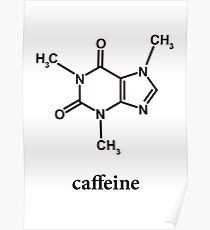Caffeine Molecule Poster
