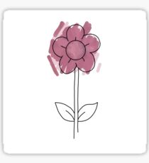Ethan Dolan - Purple Watercolor Flower Tattoo Sticker