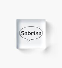 Balloon Name Sabrina Acrylic Block