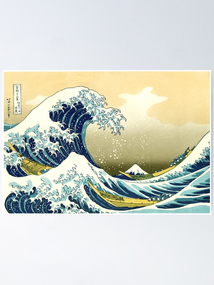Katsushika Hokusai La Gran Ola De Kanagawa MUJER TODO Camiseta De Béisbol