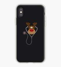 Nurse Reindeer - Funny Cute Nursing Red Nose Reindeer iPhone Case