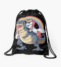 Einhorn Reiten Dinosaurier T Shirt Rex Lustige Einhörner Party Rainbow Squad Geschenke für Kinder Jungen Mädchen Turnbeutel