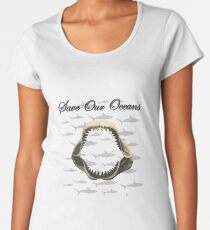 Shark Jaw - Save Our Oceans Women's Premium T-Shirt