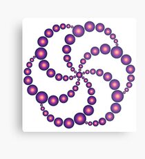 Hex Spiral Crop Circle Metal Print
