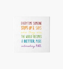 Captain Holt Brooklyn Nine-Nine LGBTQ+ Quote Art Board