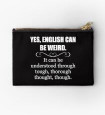 ENGLISH CAN BE WEIRD - Funny Teacher Appreciation Gifts Studio Pouch