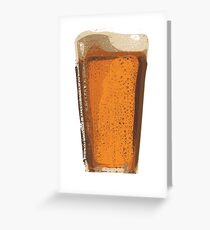 Pint of Beer, Beer Art, Brewing, Bar Art, Pub Greeting Card