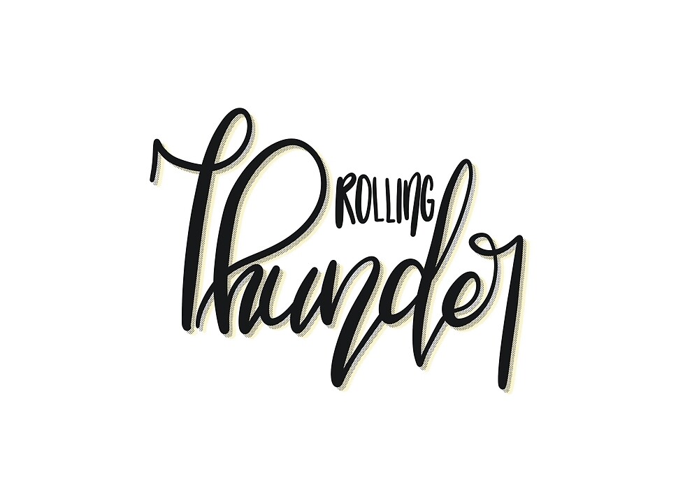 "Rolling Thunder Nishinoya Yuu Haikyuu hand lettering design " by