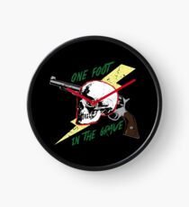 One Foot In the Grave Skull Clock